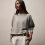 Vintage French Terry Relaxed Sweatshirt in Fog Pigment | James Perse Los Angeles