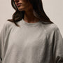 Vintage French Terry Relaxed Sweatshirt in Fog Pigment | James Perse Los Angeles