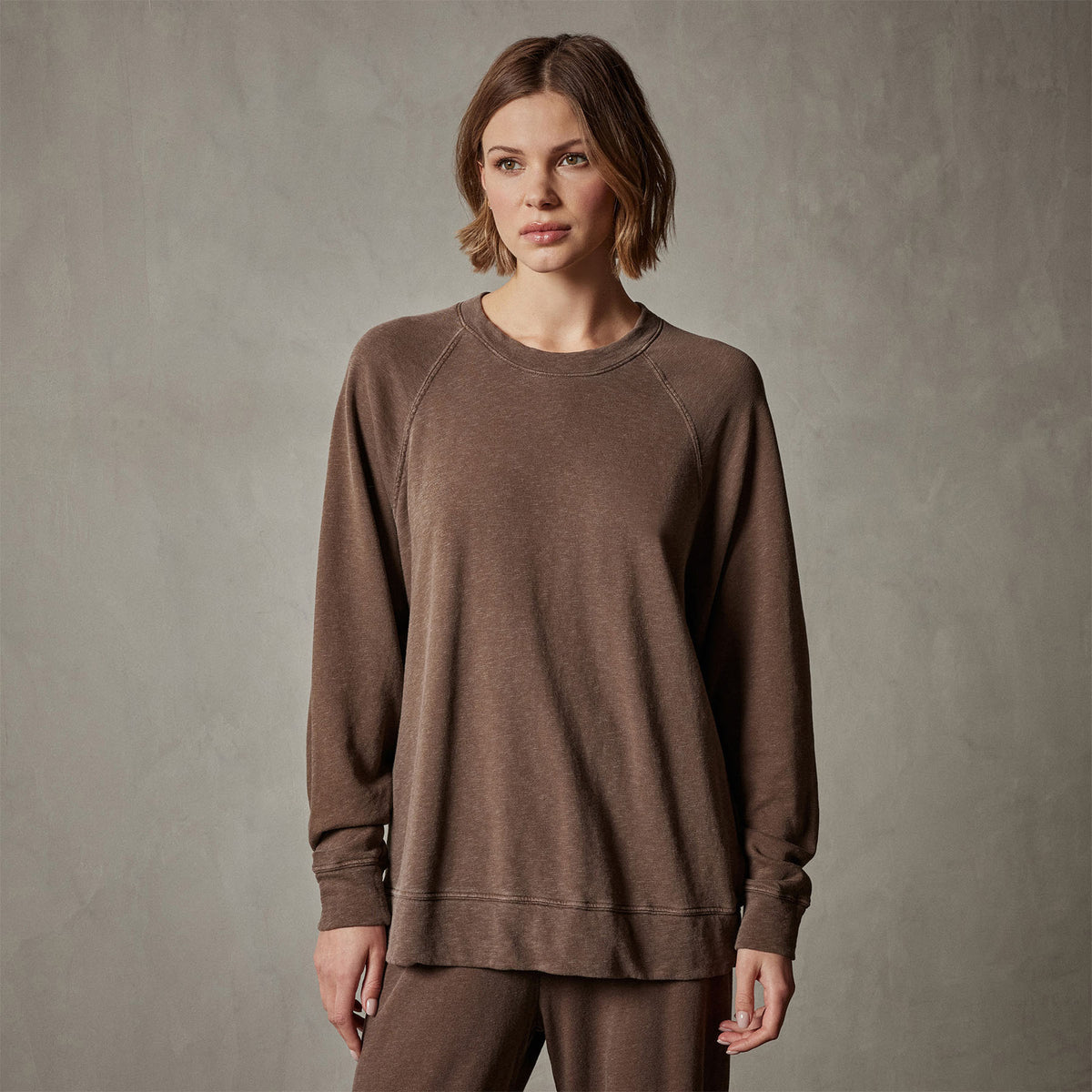 Vintage French Terry Relaxed Sweatshirt in Fox Pigment | James Perse Los Angeles
