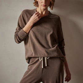 Vintage French Terry Relaxed Sweatshirt in Fox Pigment | James Perse Los Angeles
