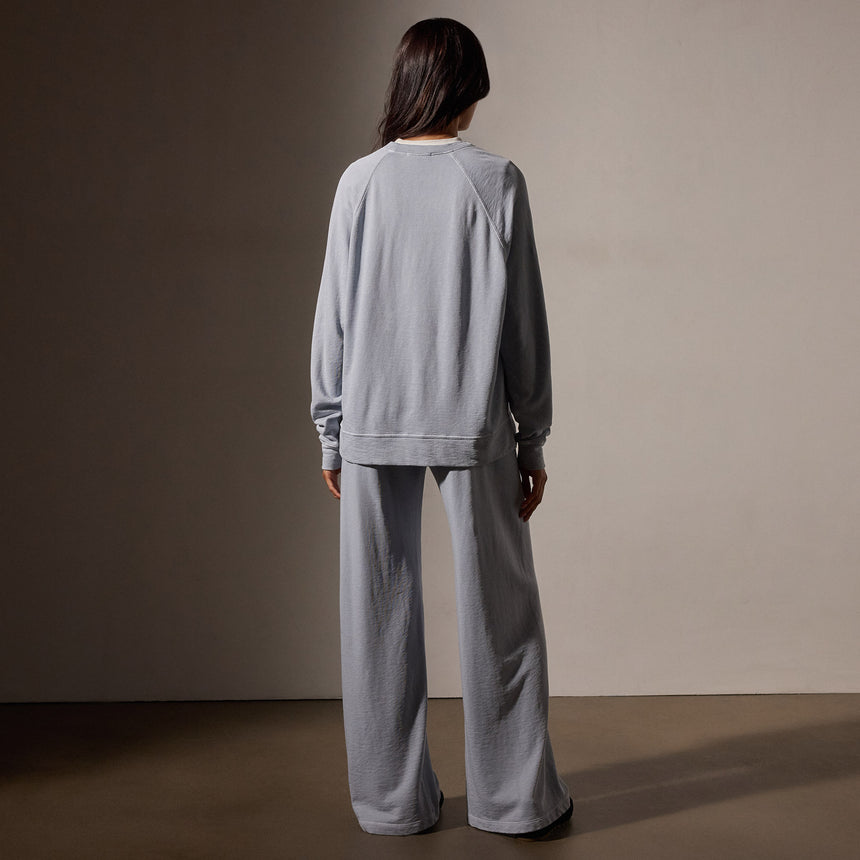 Vintage French Terry Relaxed Sweatshirt in Grey Glacier Pigment | James Perse Los Angeles