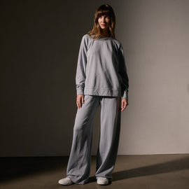 Vintage French Terry Relaxed Sweatshirt in Grey Sky Pigment | James Perse Los Angeles