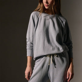 Vintage French Terry Relaxed Sweatshirt in Grey Sky Pigment | James Perse Los Angeles