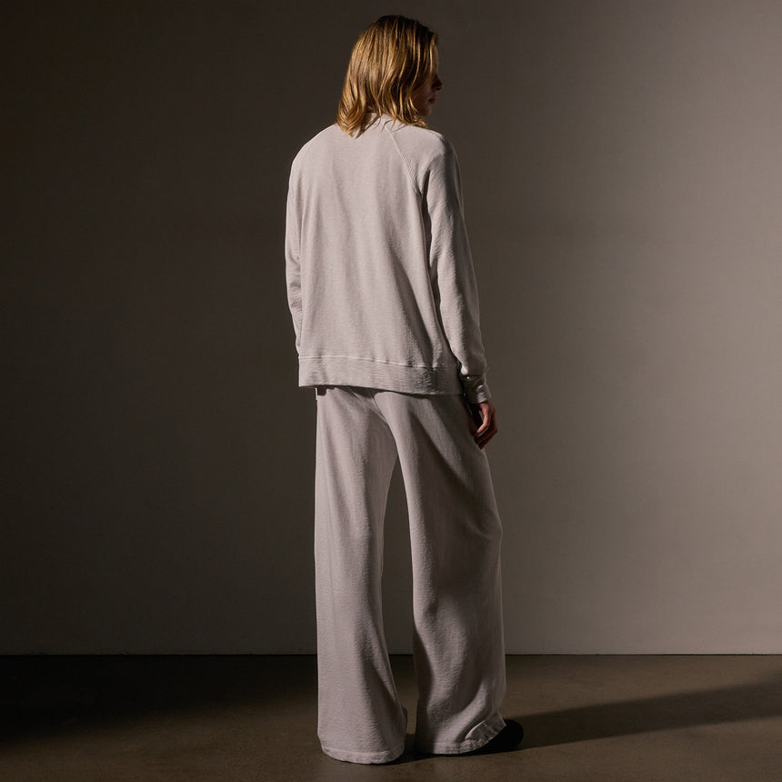 Vintage French Terry Relaxed Sweatshirt in Light Mist Pigment | James Perse Los Angeles