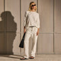 Vintage French Terry Relaxed Sweatshirt - Off White | James Perse Los Angeles
