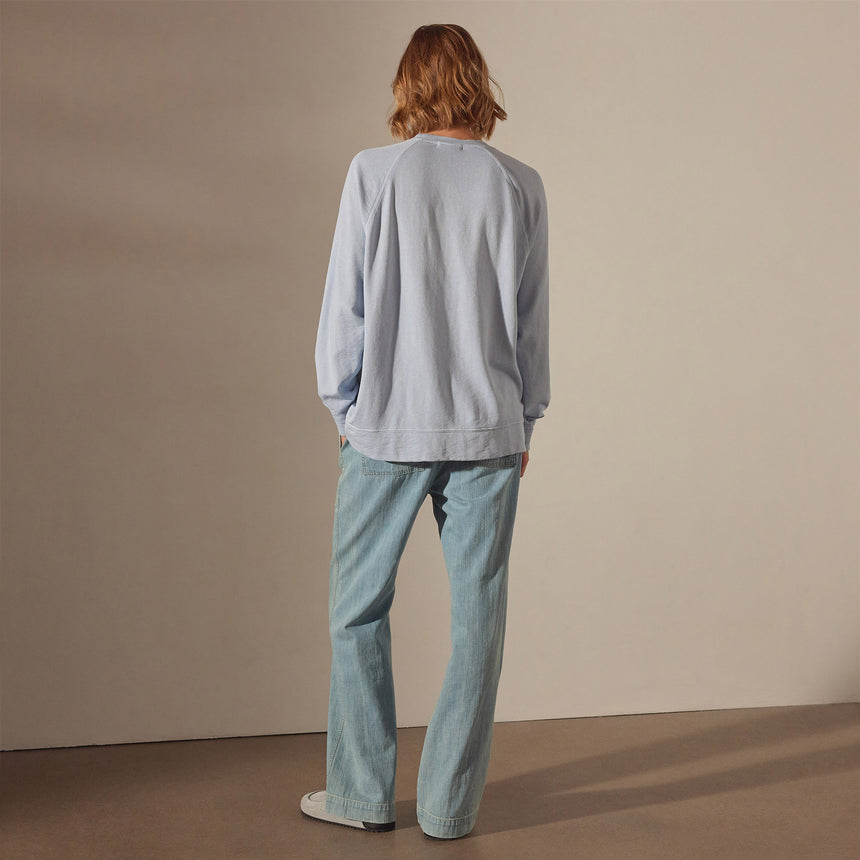 Vintage French Terry Relaxed Sweatshirt in Open Sky Pigment | James Perse Los Angeles
