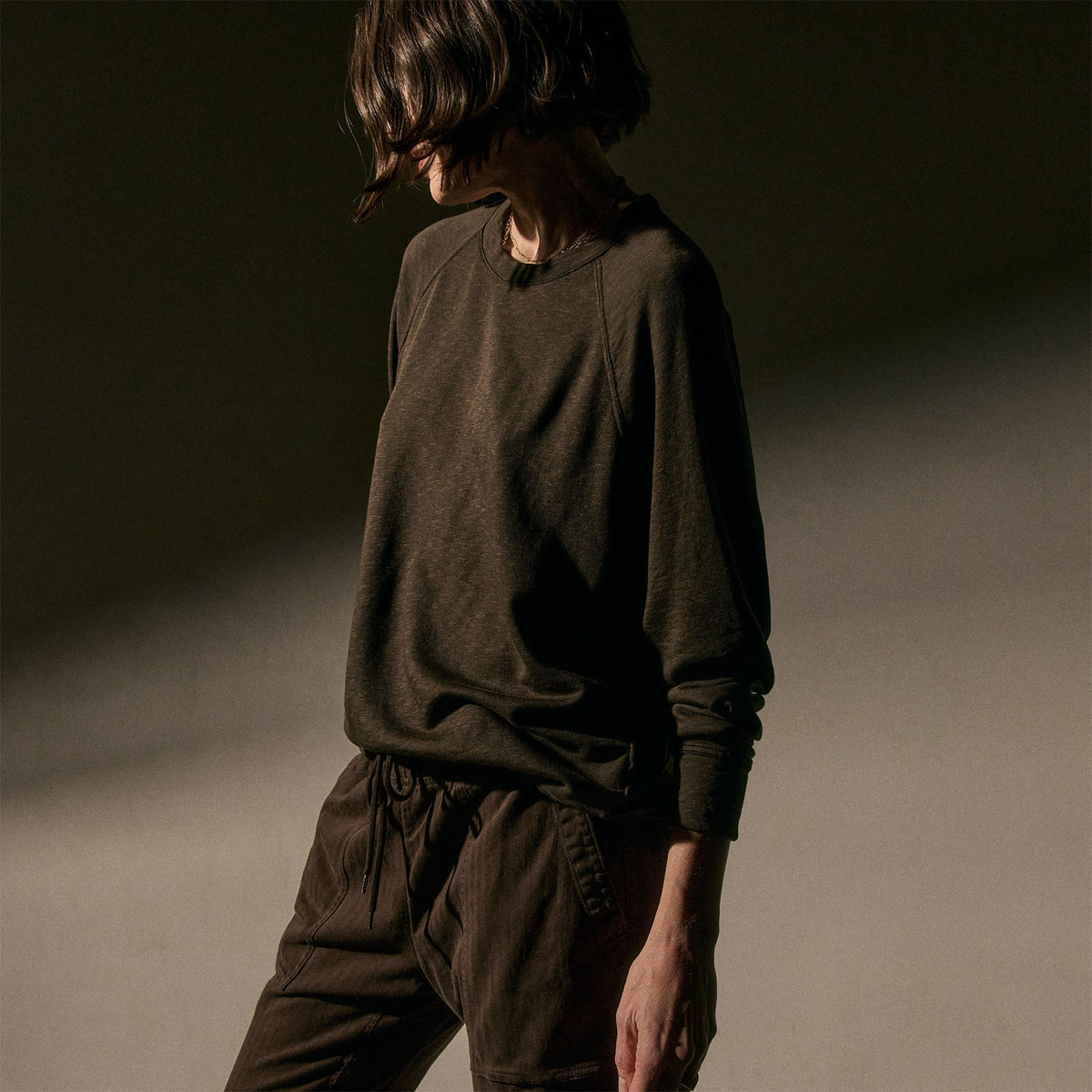 Vintage French Terry Relaxed Sweatshirt in Porcupine | James Perse Los Angeles