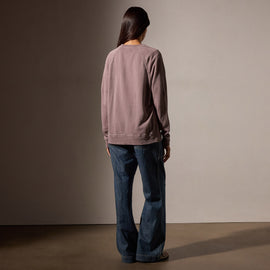 Vintage French Terry Relaxed Sweatshirt in Red Ash Pigment | James Perse Los Angeles