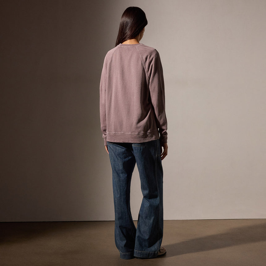 Vintage French Terry Relaxed Sweatshirt in Red Ash Pigment | James Perse Los Angeles