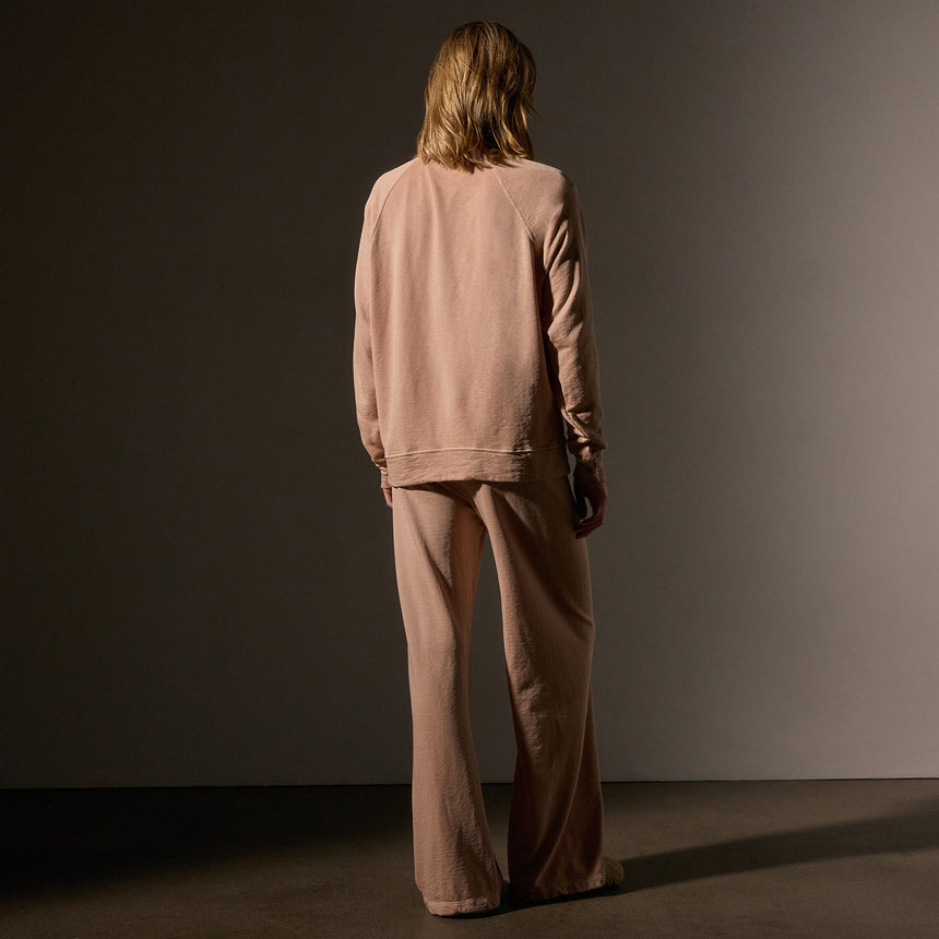 Vintage French Terry Relaxed Sweatshirt in Rose Nude Pigment | James Perse Los Angeles