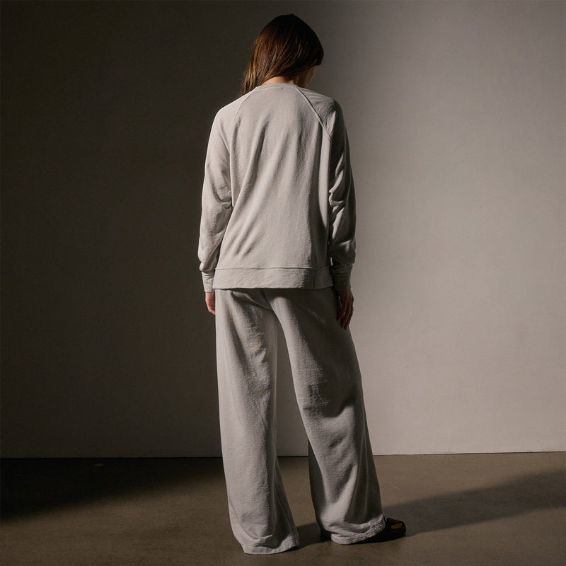 Vintage French Terry Relaxed Sweatshirt in Salt Pigment | James Perse Los Angeles