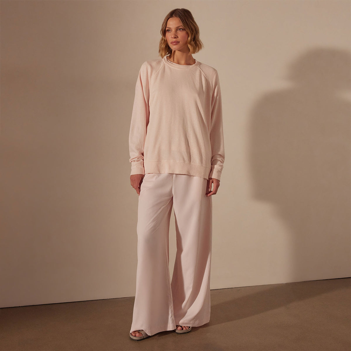 Vintage French Terry Relaxed Sweatshirt in Zephyr Pigment | James Perse Los Angeles
