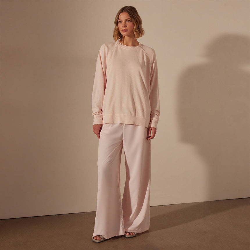 Vintage French Terry Relaxed Sweatshirt in Zephyr Pigment | James Perse Los Angeles