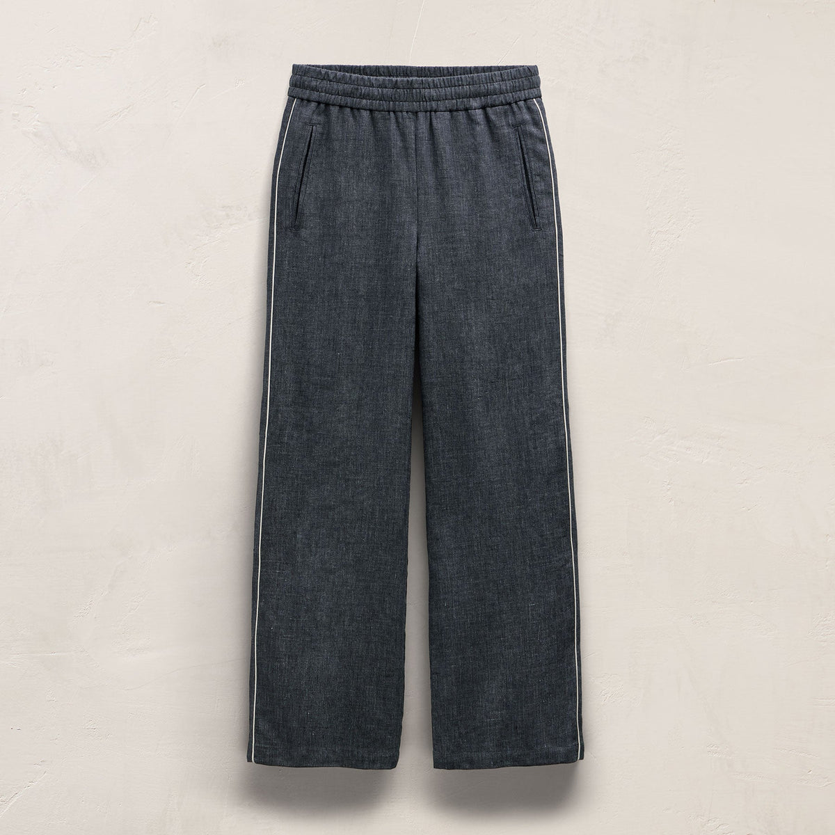 Linen Cotton Track Pant in Heather Navy | James Perse Los Angeles
