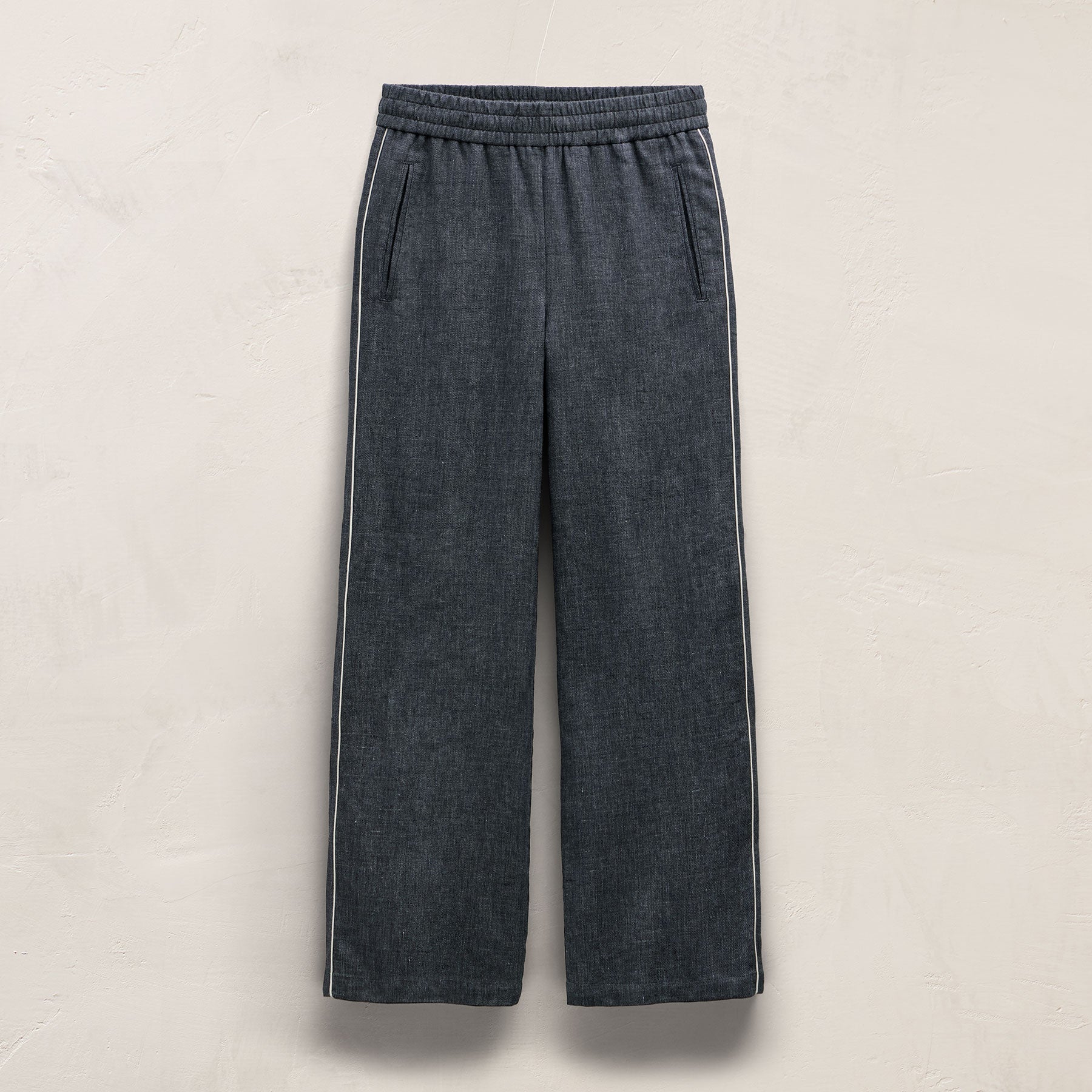 Linen Cotton Track Pant in Heather Navy | James Perse Los Angeles