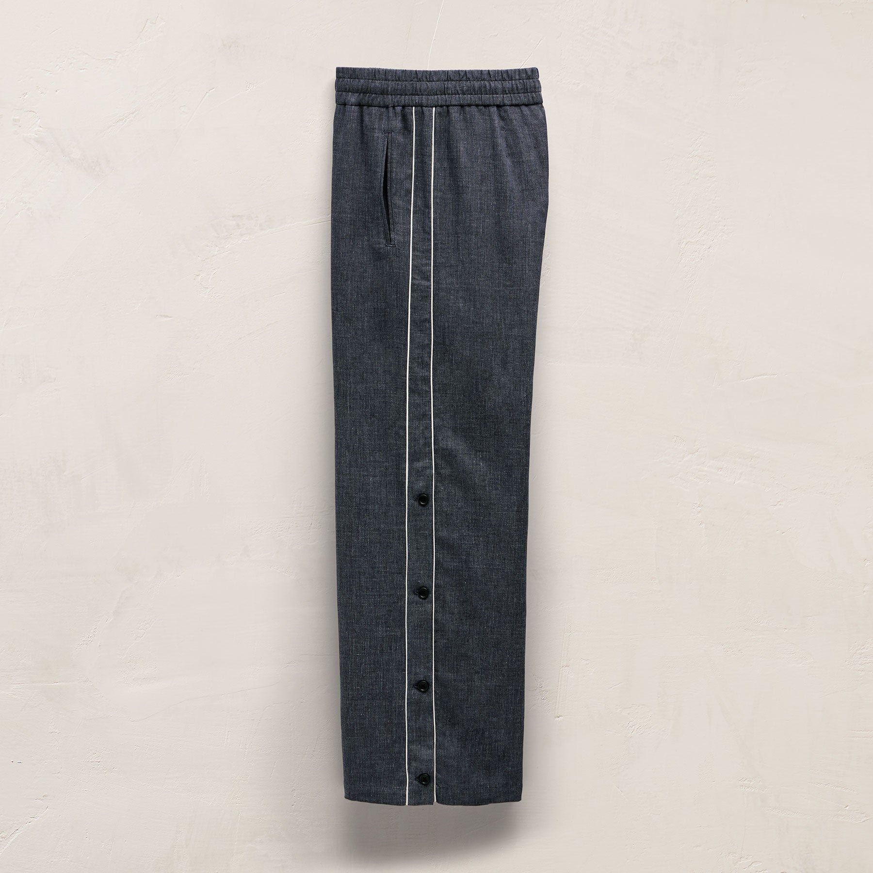 Linen Cotton Track Pant in Heather Navy | James Perse Los Angeles
