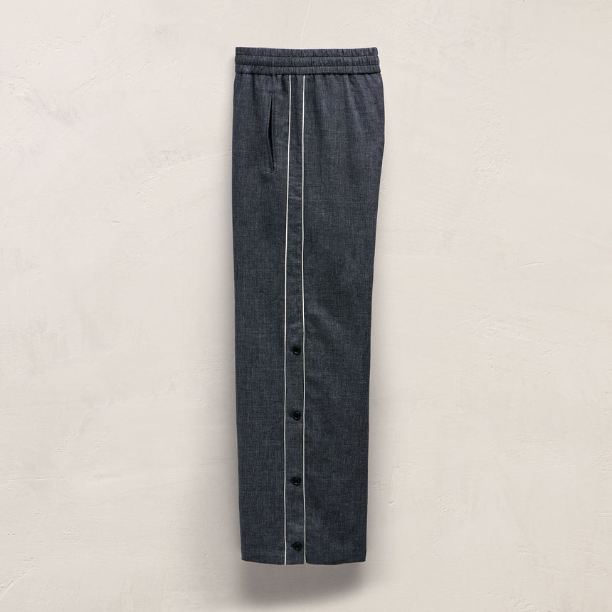 Linen Cotton Track Pant in Heather Navy | James Perse Los Angeles