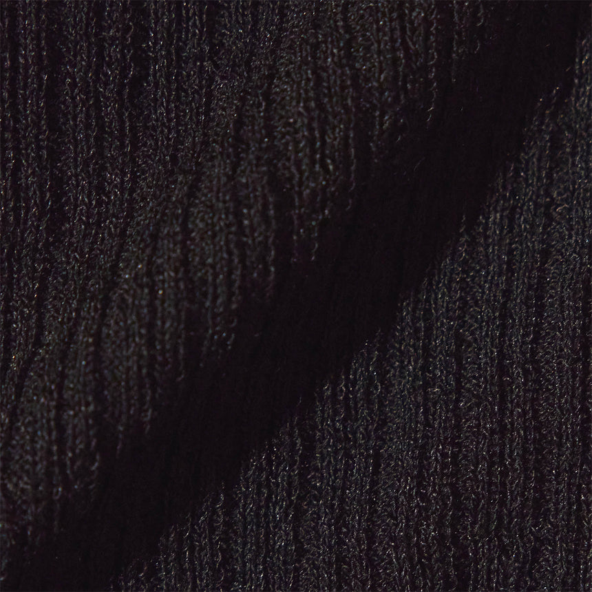 Stretch Linen Ribbed VinNeck in Black | James Perse Los Angeles