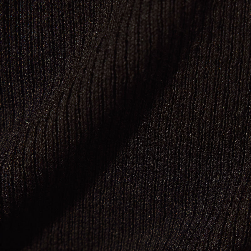 Stretch Linen Ribbed Tank in Black/White | James Perse Los Angeles