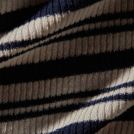 Stretch Linen Ribbed Tee in Canvas/Navy Stripe | James Perse Los Angeles