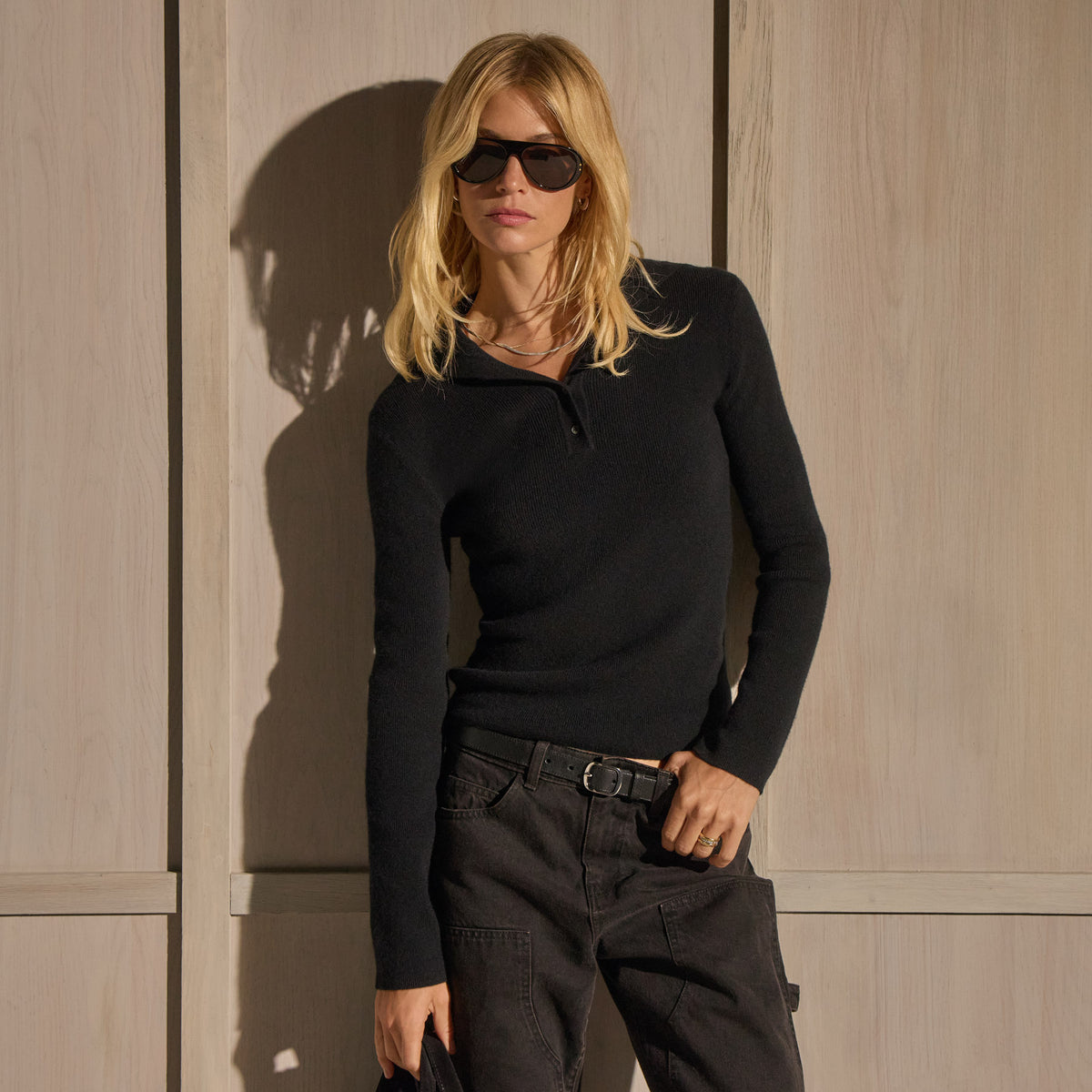 Fitted Funnel Neck Sweater - Black | WACY3403_BLK_0919.jpg