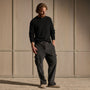 Lightweight Textured Cashmere Crew - True Black | MLTC3705_TRBL_4462_2nd.jpg