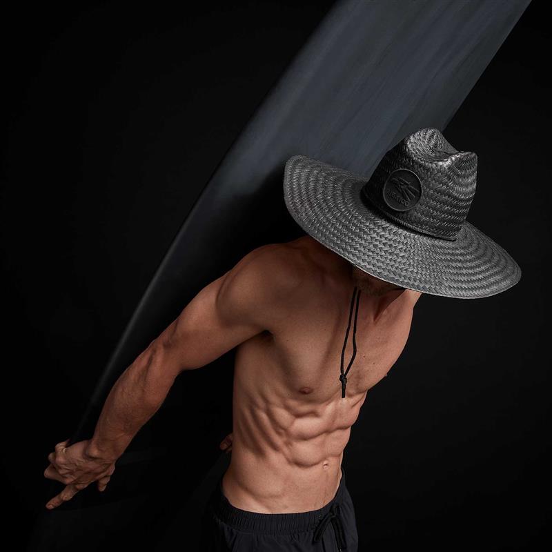 Hecho Noir Sun Hat in Black | James Perse Los Angeles