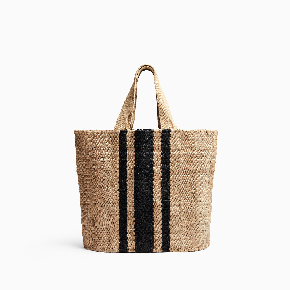 Playa Striped Small Hemp Tote In Natural/Black | James Perse Los Angeles