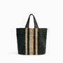 Playa Striped Small Hemp Tote In Petrol Green/Natural | James Perse Los Angeles