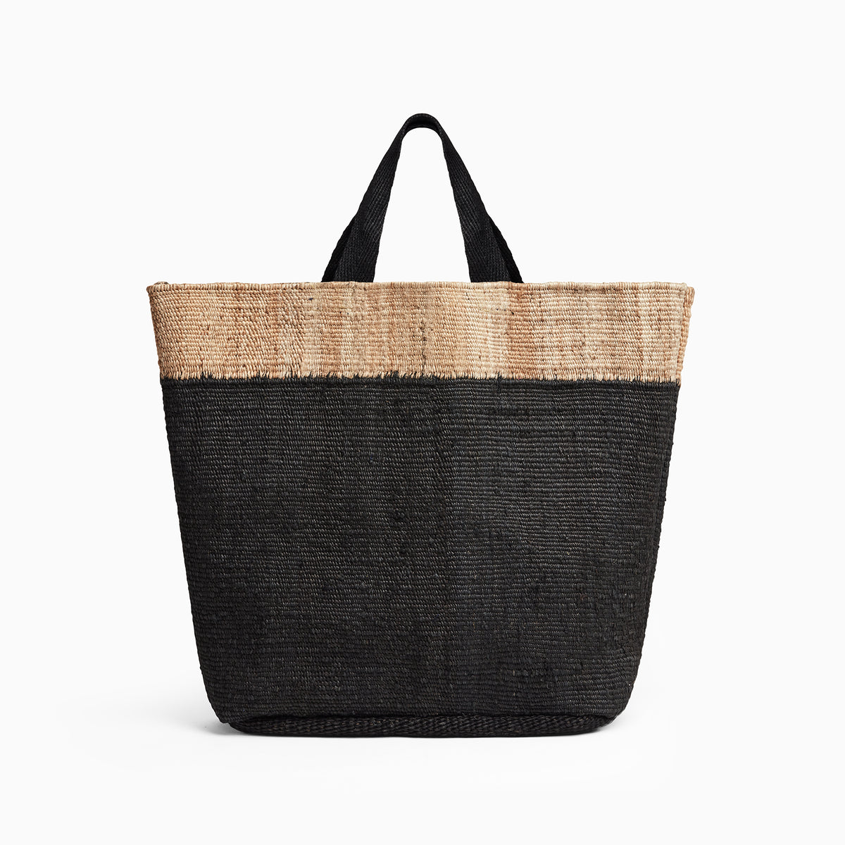 Playa Tipped Large Hemp Tote In Black/Natural | James Perse Los Angeles
