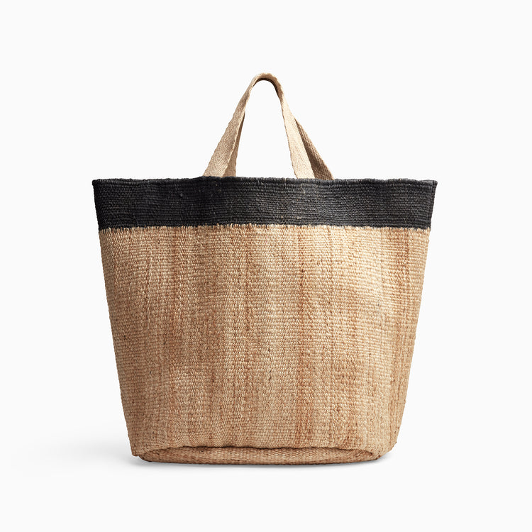 Playa Tipped Large Hemp Tote In Natural/Black | James Perse Los Angeles