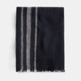 Sarti Cashmere Striped Scarf In Navy/Grey | James Perse Los Angeles