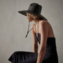 Hecho Noir Sun Hat in Black | James Perse Los Angeles