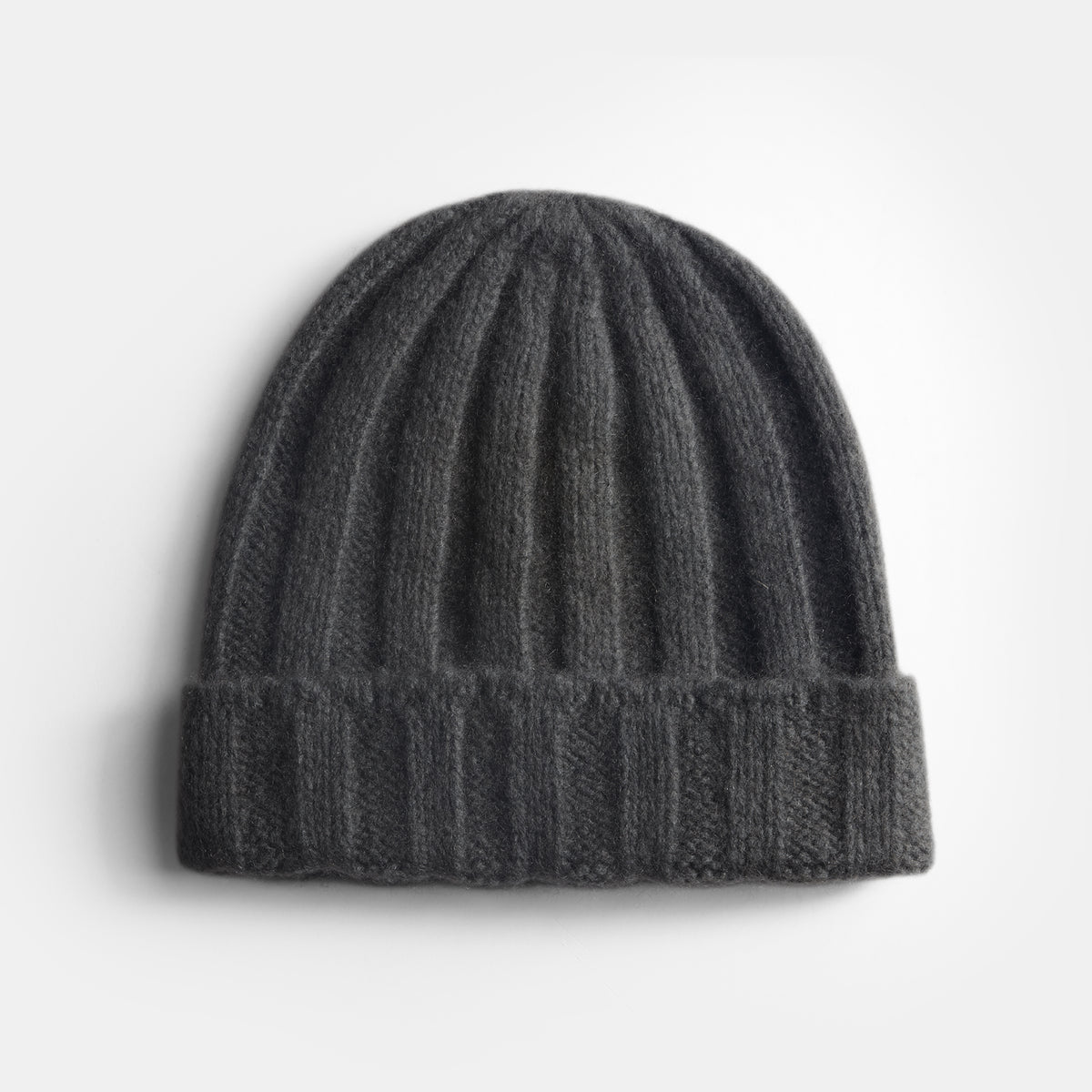 Ribbed Cashmere Beanie In Muddy Green | James Perse Los Angeles