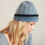 Dip Dye Cashmere Beanie in Dusty Sky/Navy | James Perse Los Angeles