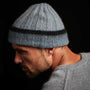 Dip Dye Cashmere Beanie in Dusty Sky/Navy | James Perse Los Angeles