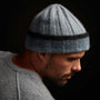 Dip Dye Cashmere Beanie in Dusty Sky/Navy | James Perse Los Angeles