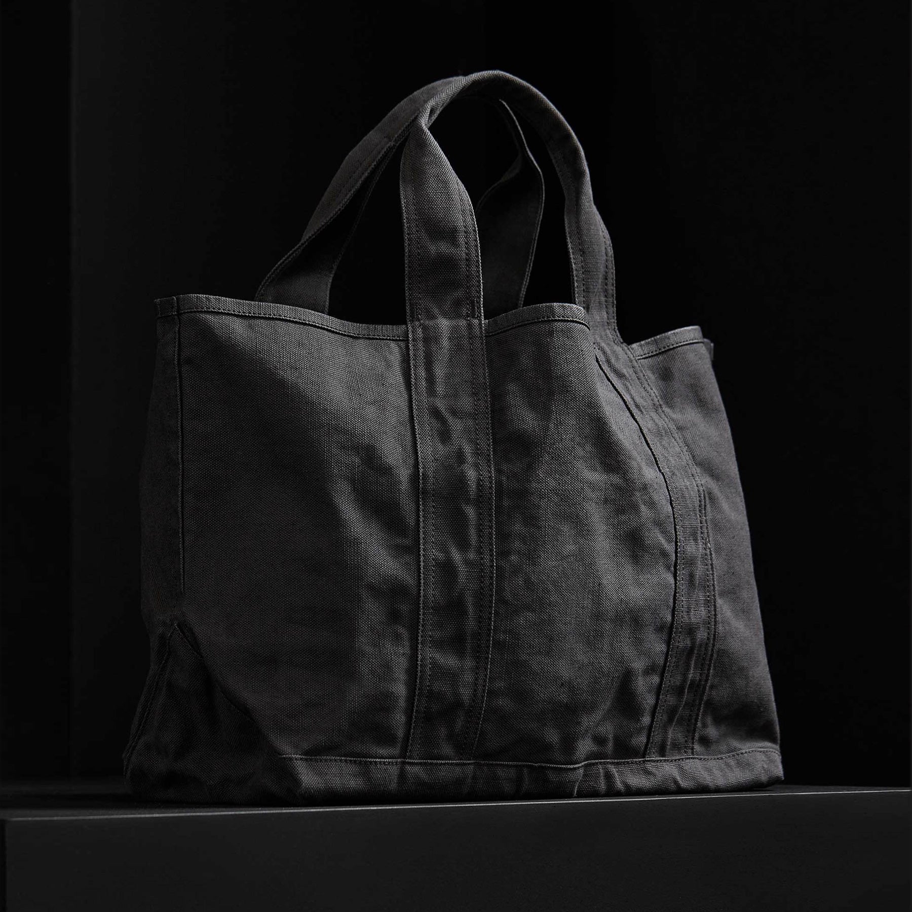 Small Canvas Tote In Asphalt | James Perse Los Angeles