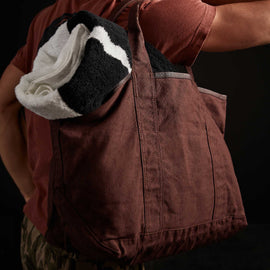 Small Canvas Tote in Dark Plum | James Perse Los Angeles