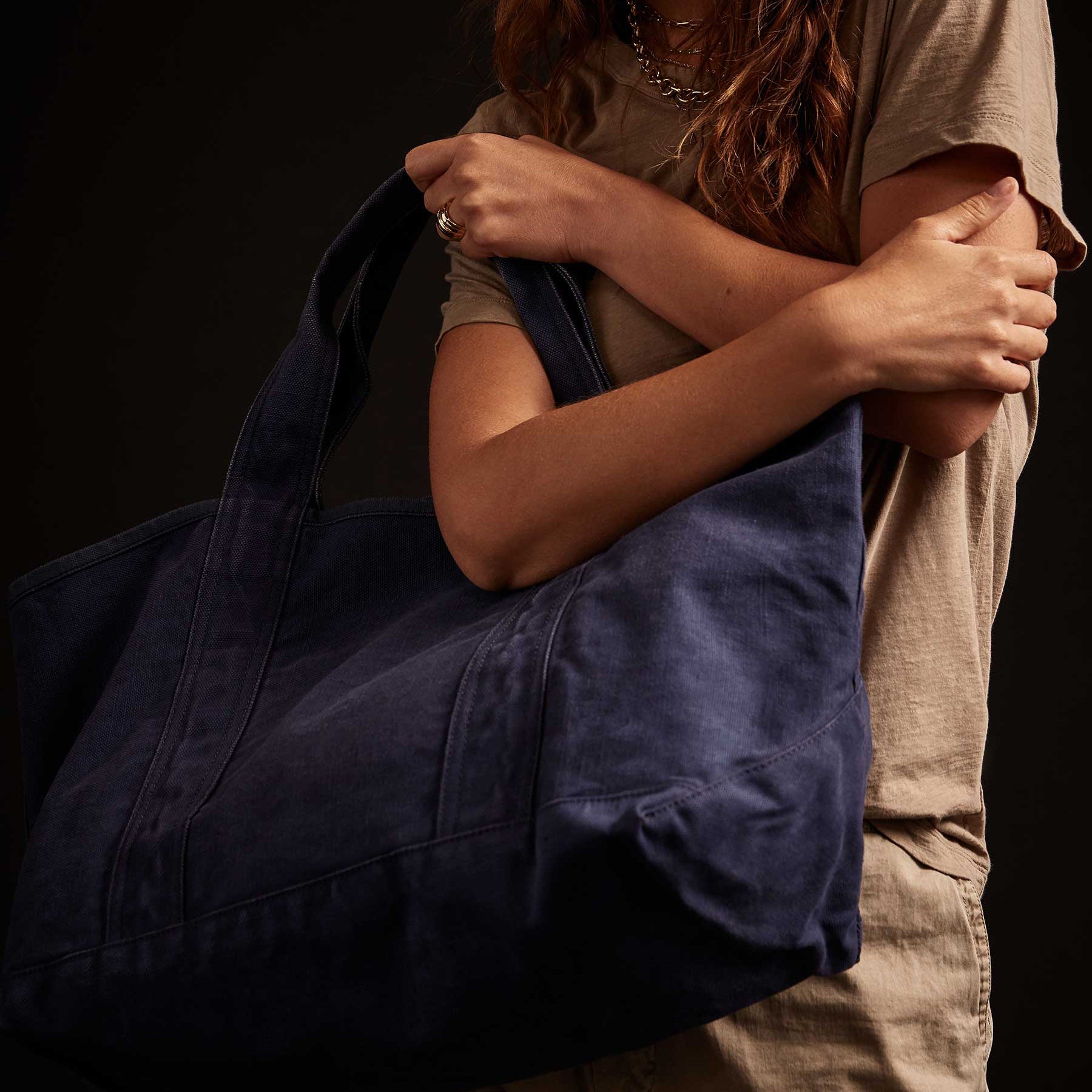 Large Canvas Tote - Royal Blue