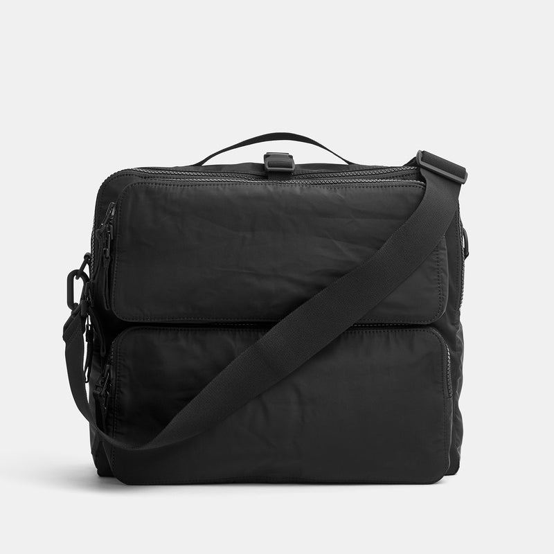 Nylon Messenger Bag In Black | James Perse Los Angeles