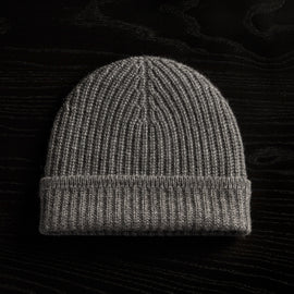Thermal Cashmere Beanie - Grey Felt | James Perse Los Angeles