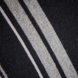 Recycled Cashmere Striped Poncho in Black | James Perse Los Angeles