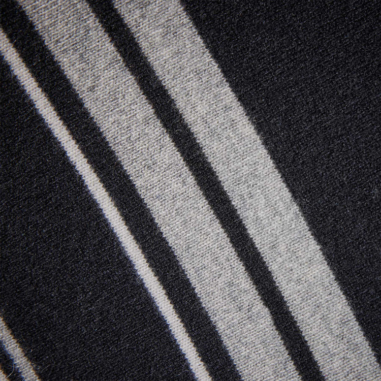 Recycled Cashmere Striped Poncho in Black | James Perse Los Angeles