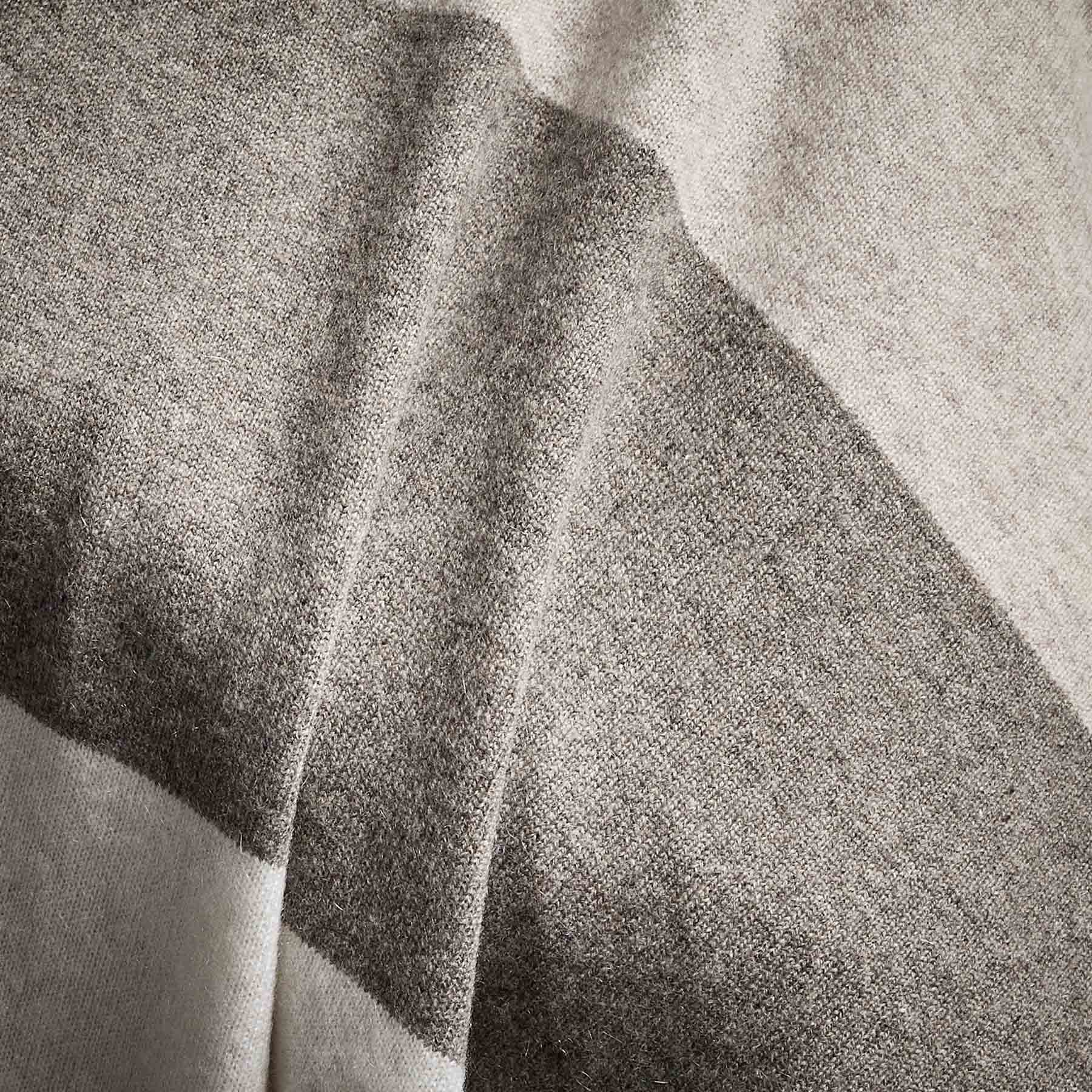 Cashmere Multi Striped Poncho in Beige Mix | James Perse Los Angeles