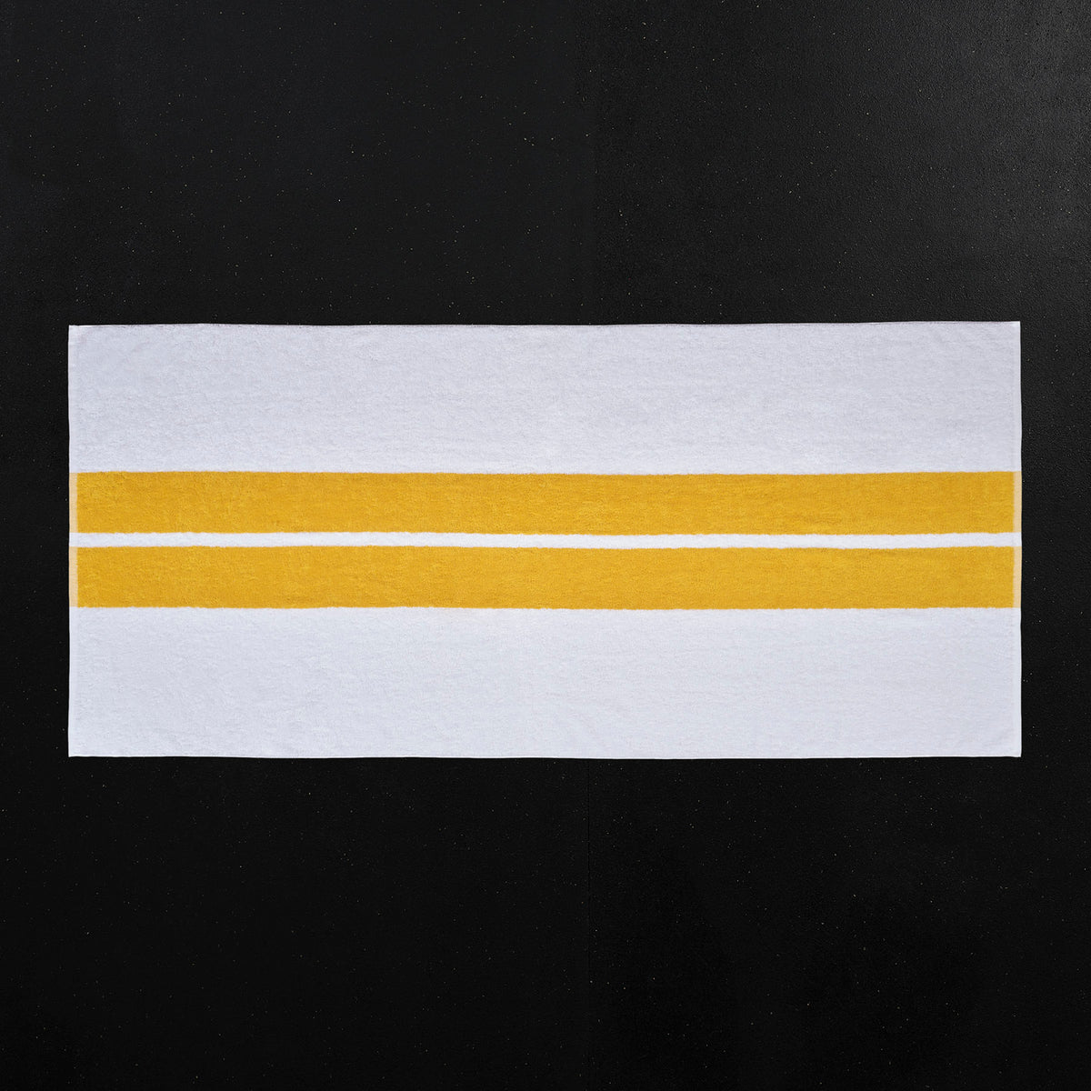 double stripe beach towel white crocus yellow atd0181 | James Perse Los Angeles 