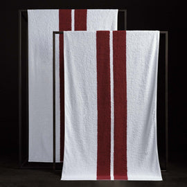 double stripe beach towel white sunstone atd0181 | James Perse Los Angeles 
