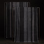 Wide Stripe Beach Towel - Black/Abyss | James Perse Los Angeles