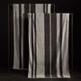 Wide Stripe Beach Towel - Fog/Slate | James Perse Los Angeles