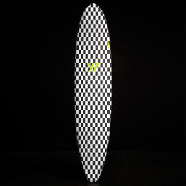Y/OSEMITE Checker Longboard 7'10" in Black/White | James Perse Los Angeles